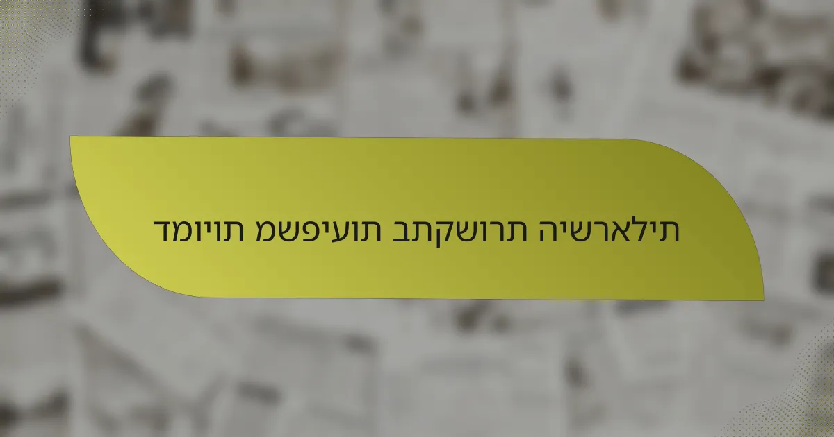דמויות משפיעות בתקשורת הישראלית