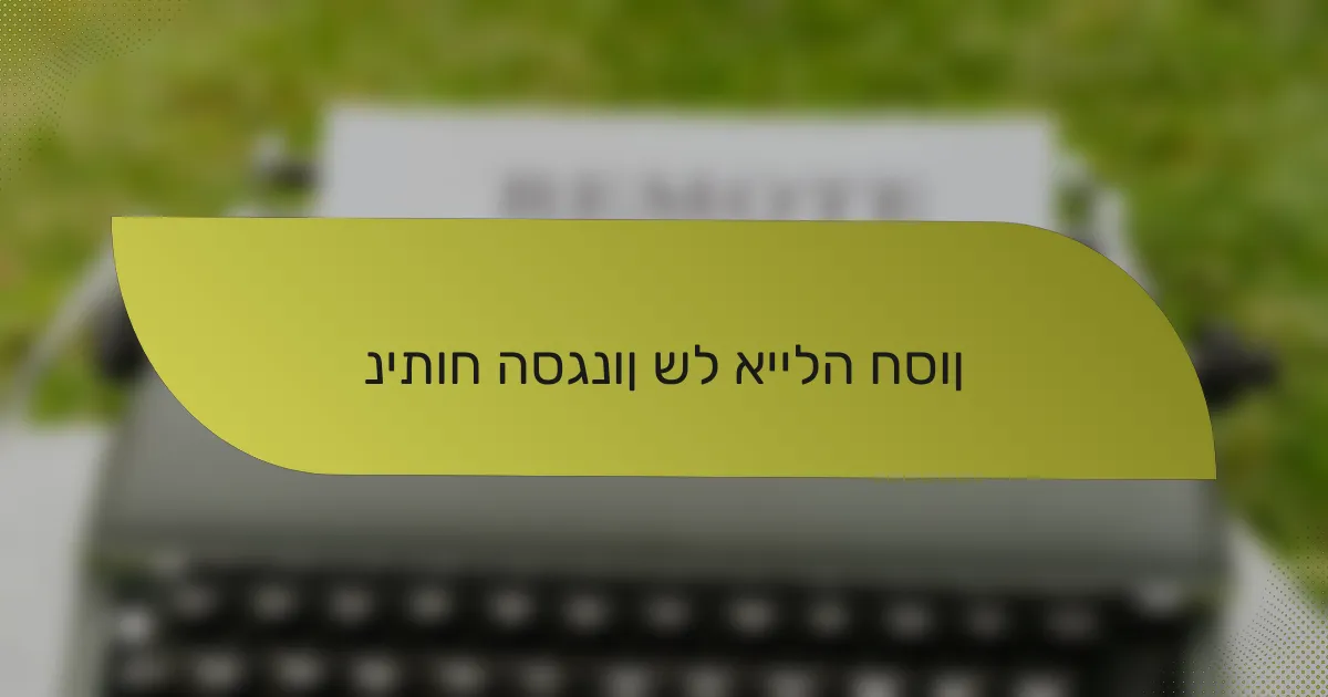 ניתוח הסגנון של איילה חסון