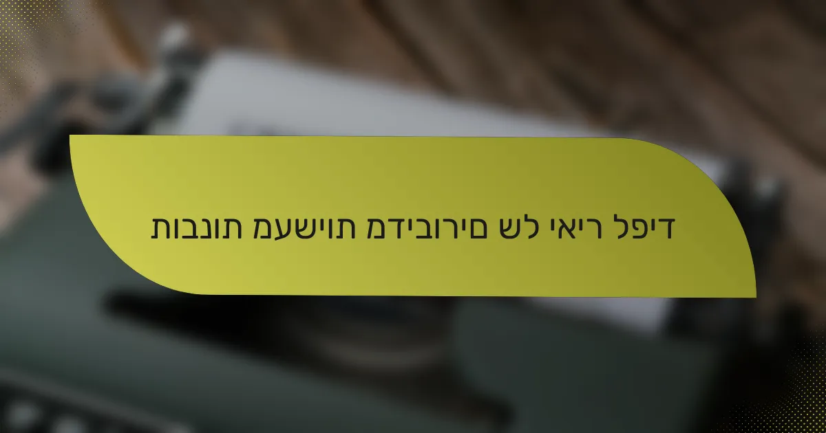 תובנות מעשיות מדיבורים של יאיר לפיד